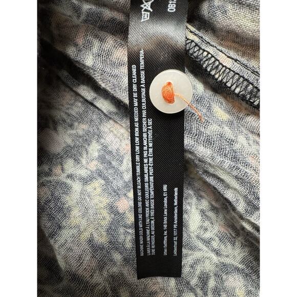 Anthropologie Floral‎ Off-The-Shoulder Mini Dress Buttondown Smocked Printed XS - Picture 9 of 10